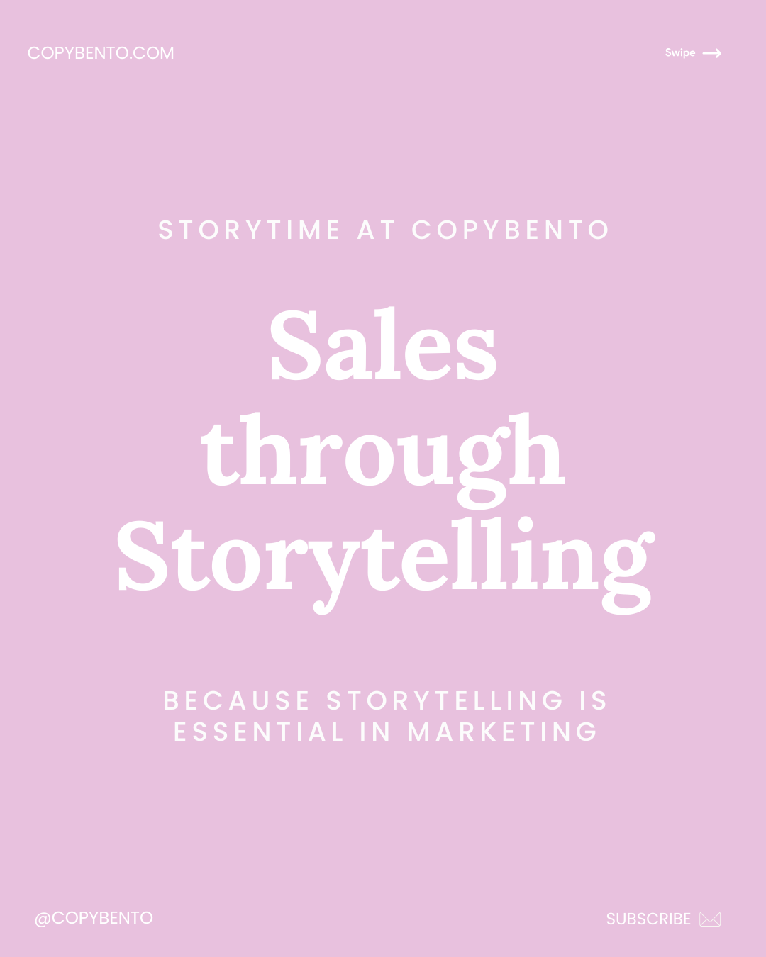 #3: Sales through Storytelling