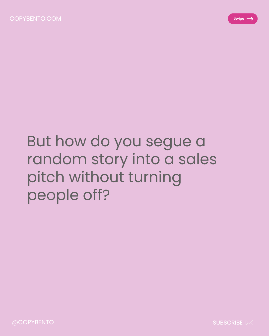 #3: Sales through Storytelling