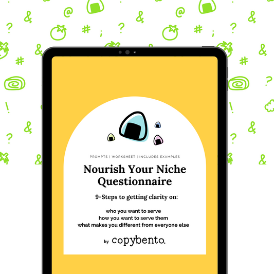 Nourish Your Niche Copywriting Questionnaire